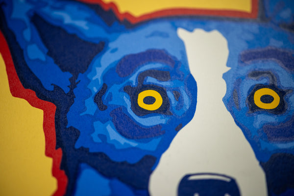 George Rodrigue Blue Label Blue Dog 1995 Signed Screenprint Edition of 50
