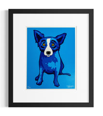George Rodrigue Blue Skies Shining on Me Blue Dog Silkscreen