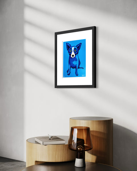 George Rodrigue Blue Skies Shining on Me Blue Dog Silkscreen Signed Edition of 190