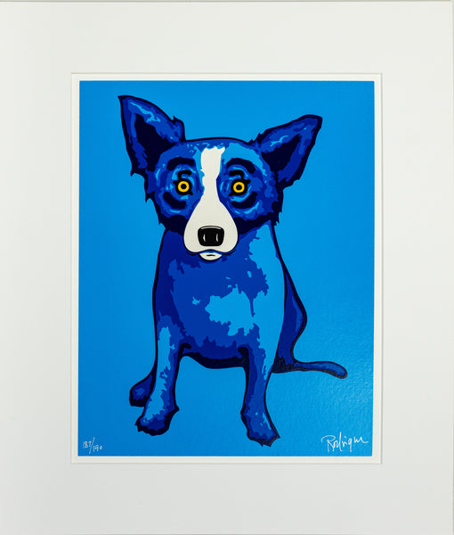 George Rodrigue, Blue Skies Shining on Me, Blue Dog Silkscreen Signed Edition of 190
