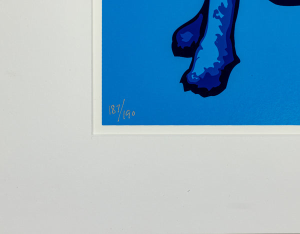 George Rodrigue Blue Skies Shining on Me Blue Dog Silkscreen Signed Edition of 190