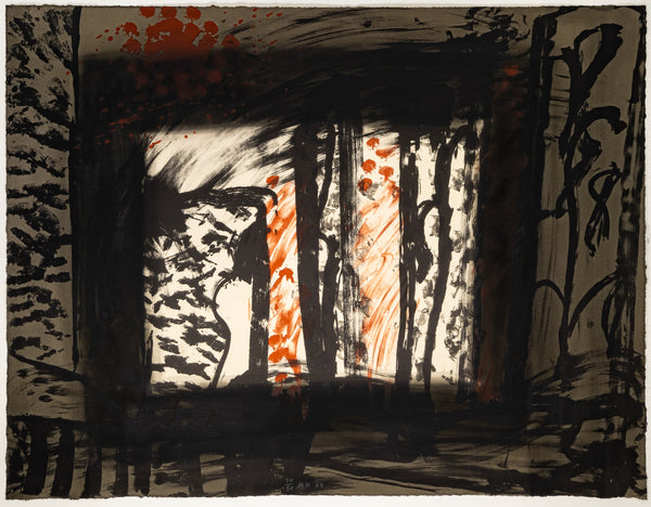 Howard Hodgkin's "Sand (Heenk 70)", is a hand-colored lithograph from the edition of 50 that fuses bold abstraction with emotional memory.