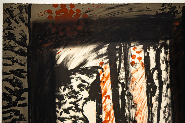 Howard Hodgkin's "Sand (Heenk 70)", is a hand-colored lithograph from the edition of 50 that fuses bold abstraction with emotional memory.