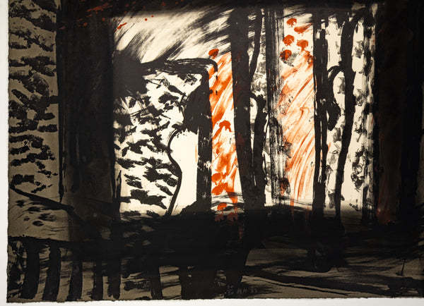 Howard Hodgkin's "Sand (Heenk 70)", is a hand-colored lithograph from the edition of 50 that fuses bold abstraction with emotional memory.