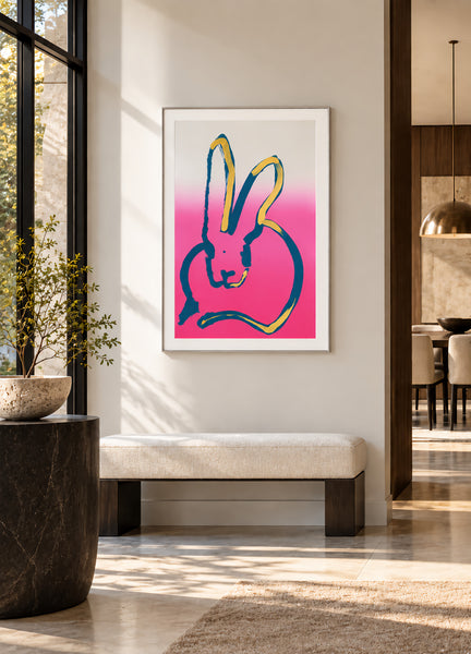 Hunt Slonem, Fiona, Limited Edition Print Hand Painted