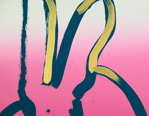 Hunt Slonem, Fiona, Limited Edition Print Hand Painted