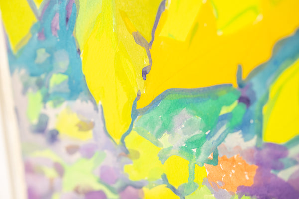 Hunt Slonem Tropical Fronds Original 1982 30” Signed Painting