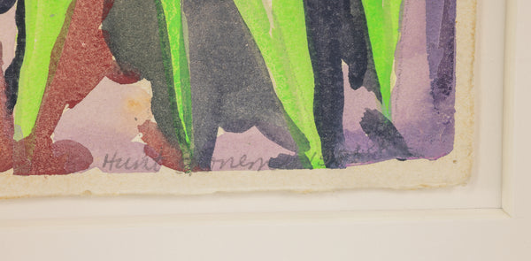 Hunt Slonem Tropical Fronds Original 1982 30” Signed Painting