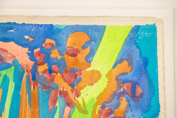 Hunt Slonem Tropical Fronds Original 1982 30” Signed Painting