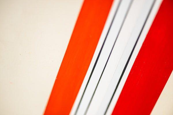 Ilya Bolotowsky Untitled 1969 Original Oil on Paper | Signed Geometric Abstraction Skyscraper Red Black 16.9x6.5 Inches w/ COA