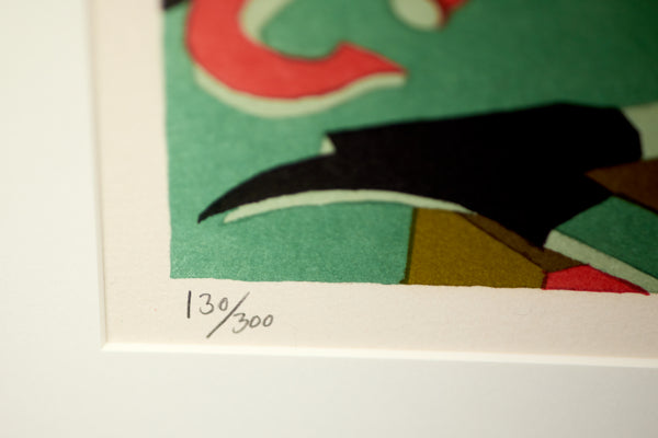 Jacob Lawrence - Carpenters - (1997) Offset Lithograph in Colors on B.F.K. Rives Paper