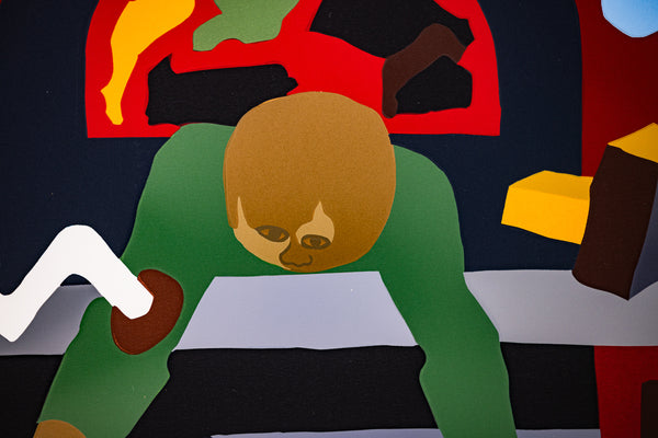 Jacob Lawrence Stained Glass Windows Signed 2000 Screenprint Edition of 135