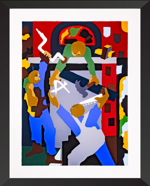 Jacob Lawrence, B,SGW (Stained Glass Windows) - Signed 2000 Screenprint Edition of 135