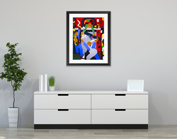 Jacob Lawrence, B,SGW (Stained Glass Windows) - Signed 2000 Screenprint Edition of 135