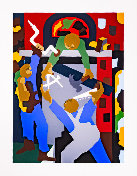 Jacob Lawrence Stained Glass Windows Signed 2000 Screenprint Edition of 135