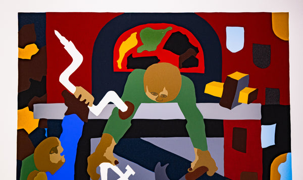 Jacob Lawrence Stained Glass Windows Signed 2000 Screenprint Edition of 135