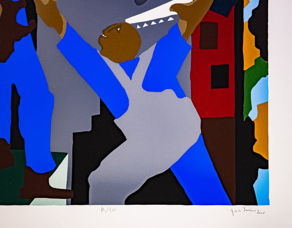 Jacob Lawrence Stained Glass Windows Signed 2000 Screenprint Edition of 135