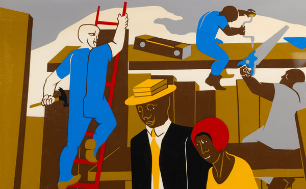 Jacob Lawrence, The Builders (The Family), 1974 Signed Screen-Print