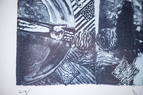 Jasper Johns Summer (Blue) Lithograph in Colors Signed Print Edition of 225