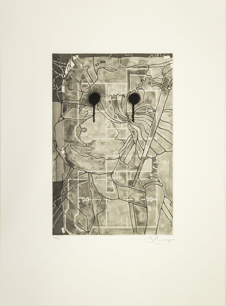 “Untitled” (1998) by Jasper Johns is an original etching from The Geldzahler Portfolio, published by Gemini G.E.L.