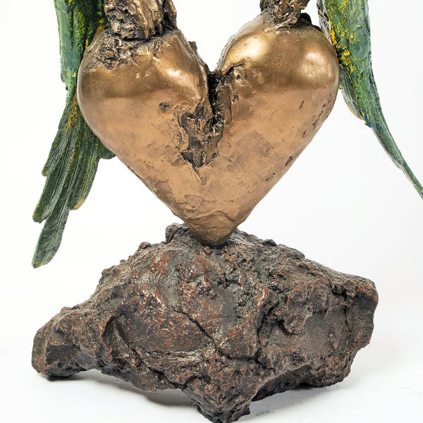 Jim Dine Mother & Son Enamel on Bronze 33” Sculpture, Rare Edition of 6