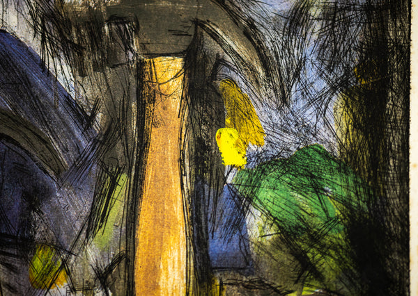 Jim Dine Running Hammers in a Landscape 55” Hand Colored Screenprint Signed Edition of 18