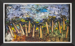 Jim Dine, Running Hammers in a Landscape - 55” Hand Colored Screen-print Signed Edition of 18