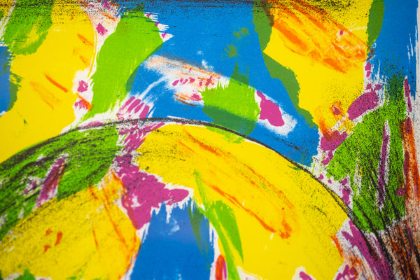 Jim Dine The Blue Heart Signed Lithograph in Color on BFK Rives Edition of 200