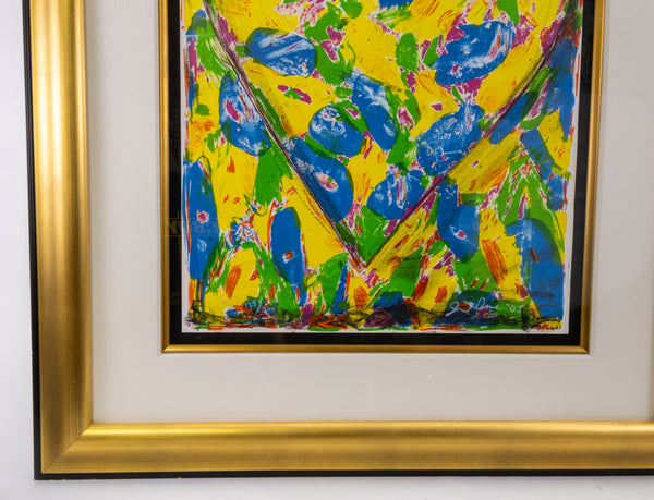 Jim Dine The Blue Heart Signed Lithograph in Color on BFK Rives Edition of 200