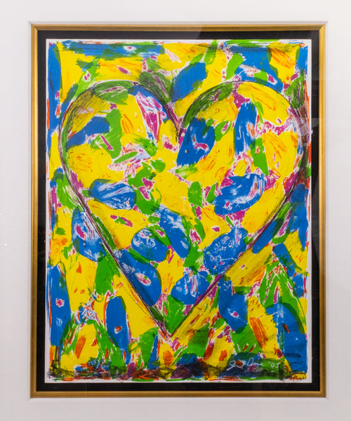 Jim Dine The Blue Heart Signed Lithograph in Color on BFK Rives Edition of 200