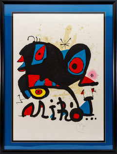 Joan Miro Color Lithograph Affiche pour l'exposition ‘Miro’ Louisiana, Humlebaek [Denmark] 1974 Signed HC