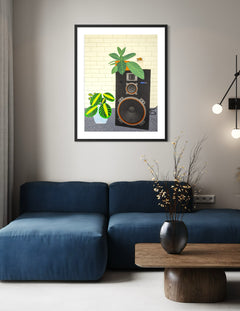 Jonas Wood, Speaker Still Life, lithograph and screenprint in colors on Coventry Rag paper