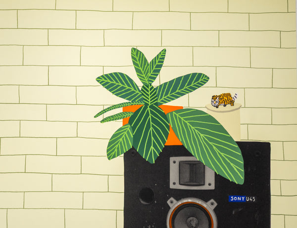 Jonas Wood, Speaker Still Life, lithograph and screenprint in colors on Coventry Rag paper