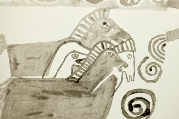 Jonas Wood / Untitled (2010), a lithographic monoprint from an edition of 15 unique impressions