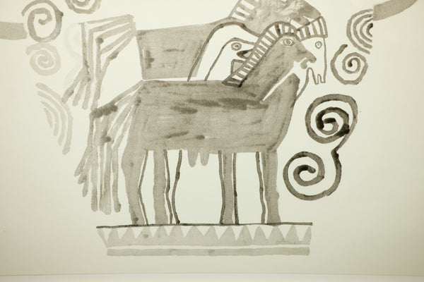 Jonas Wood / Untitled (2010), a lithographic monoprint from an edition of 15 unique impressions