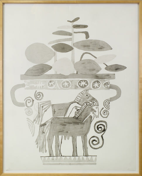 Jonas Wood / Untitled (2010), a lithographic monoprint from an edition of 15 unique impressions