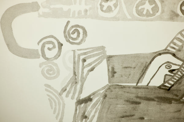 Jonas Wood / Untitled (2010), a lithographic monoprint from an edition of 15 unique impressions