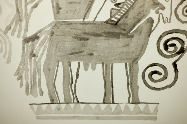 Jonas Wood / Untitled (2010), a lithographic monoprint from an edition of 15 unique impressions
