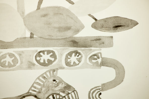 Jonas Wood / Untitled (2010), a lithographic monoprint from an edition of 15 unique impressions