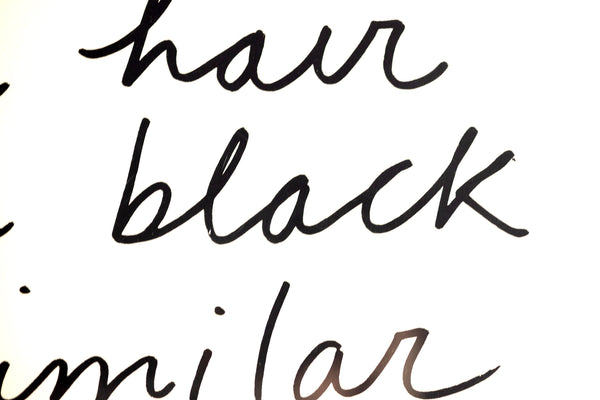 Jonathan Borofsky, Subway Dream, (1983) screenprint featuring a handwritten dream narrative set in a subway station