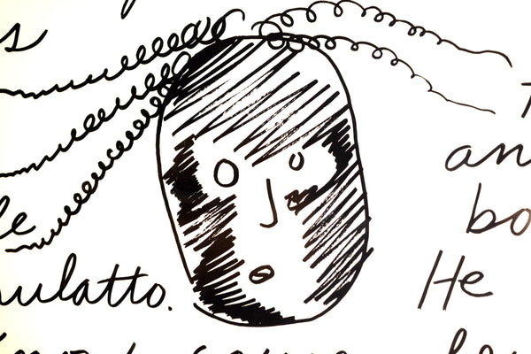 Jonathan Borofsky, Subway Dream, (1983) screenprint featuring a handwritten dream narrative set in a subway station