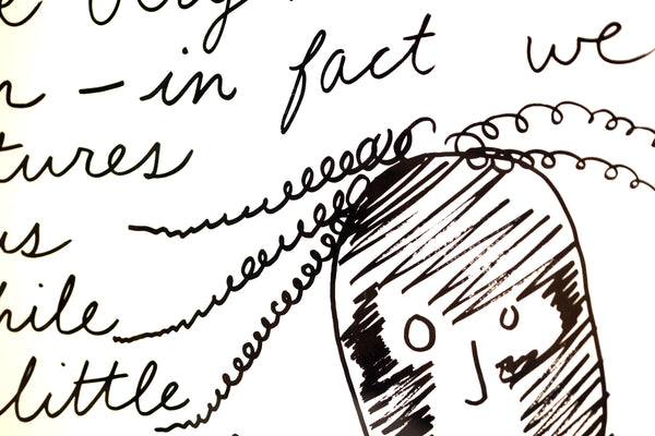 Jonathan Borofsky, Subway Dream, (1983) screenprint featuring a handwritten dream narrative set in a subway station