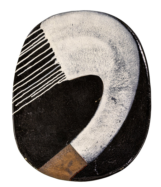 Jun Kaneko Signed 2003 Large 27.5 Inch High Ceramic Oval