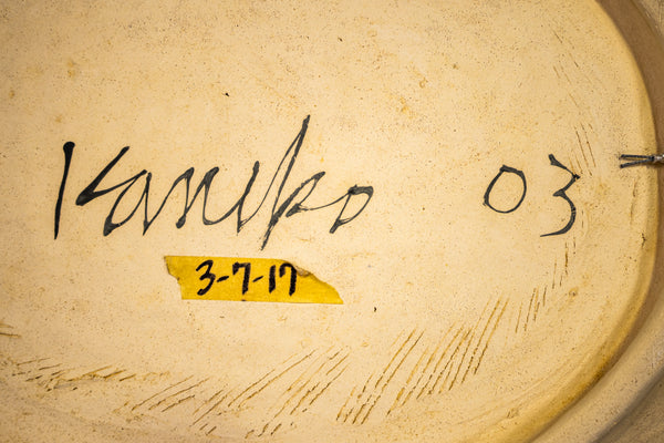 Jun Kaneko Signed 2003 Large 27.5 Inch High Ceramic Oval