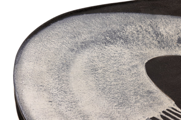 Jun Kaneko Signed 2003 Large 27.5 Inch High Ceramic Oval