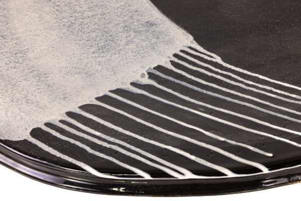 Jun Kaneko Signed 2003 Large 27.5 Inch High Ceramic Oval