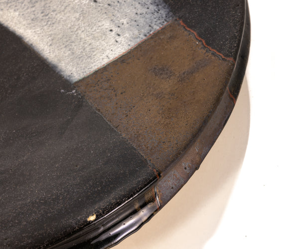 Jun Kaneko Signed 2003 Large 27.5 Inch High Ceramic Oval