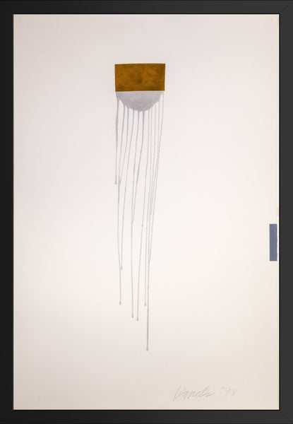 Jun Kaneko, Signed 1998 Original Oil Stick and Ink on Paper