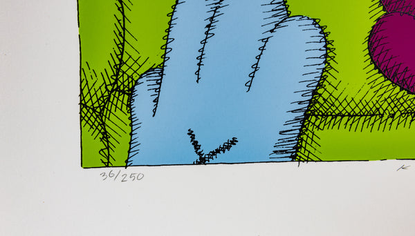KAWS Untitled Green Image From the Urge Series Signed Limited Edition Screenprint