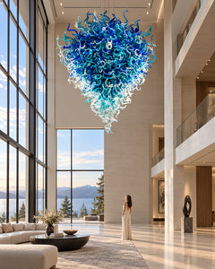 Dale Chihuly 2k piece Chandelier 12'x12' Includes Install Worldwide Glass Art B/O